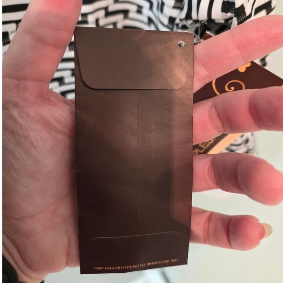 Multiples Black and White Geometric Full Zip Up Jacket/Blouse - PXL - Picture 6 of 9